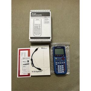 Texas Instruments TI-73 Explorer Graphing Calculator Cover Instructions Charger